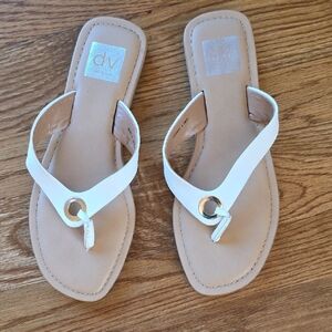 DV by Dolce Vita White and Tan Sandals